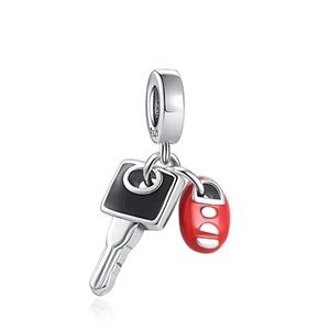 Sterling Silver Key and Keyfob Charm
